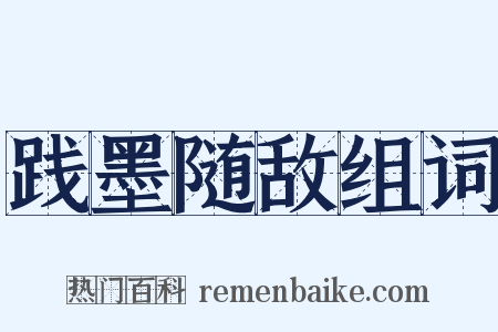 践墨随敌组词是什么意思的图片